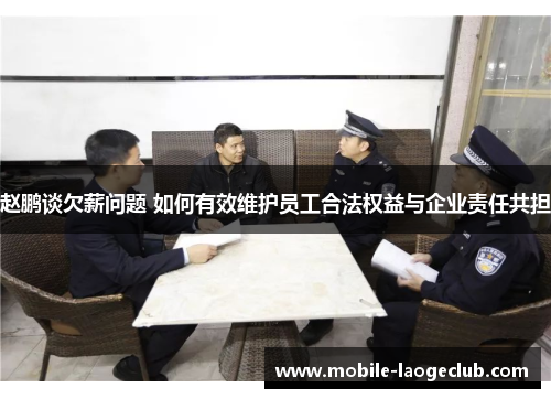 赵鹏谈欠薪问题 如何有效维护员工合法权益与企业责任共担 赵鹏谈欠薪问题 如何有效维护员工合法权益与企业责任共担